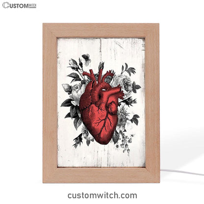 Rustic Floral Heart Art - Decoration For Living Room, Bedroom, Medical Office - Gift For Nurse, Doctor, Rn, Physician Assistant, Women