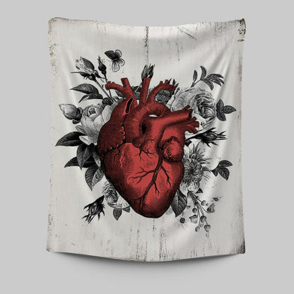 Rustic Floral Heart Wall Art - Decoration For Living Room, Bedroom, Medical Office - Gift For Nurse, Doctor, Rn, Physician Assistant, Women