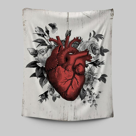 Rustic Floral Heart Wall Art - Decoration For Living Room, Bedroom, Medical Office - Gift For Nurse, Doctor, Rn, Physician Assistant, Women