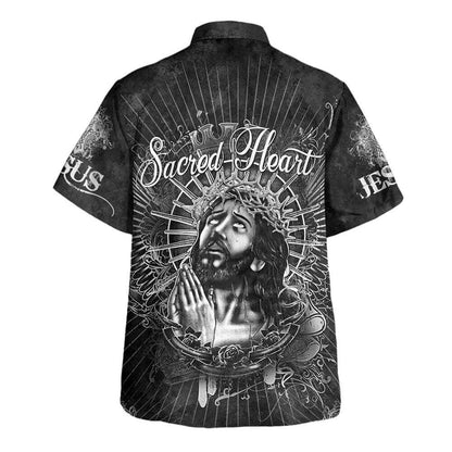 Sacred Heart Jesus Christ Pray Hawaiian Shirt For Men, Christian Hawaiian Shirt, Gift For Christian