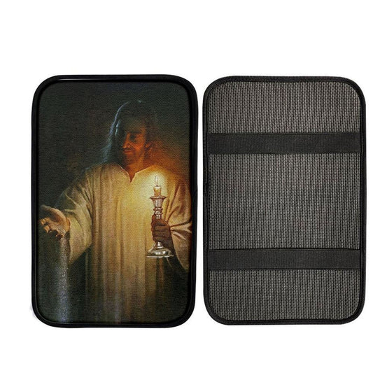 Salt And Light God Jesus Car Center Console Cover, Christian Gift Car Armrest Pad