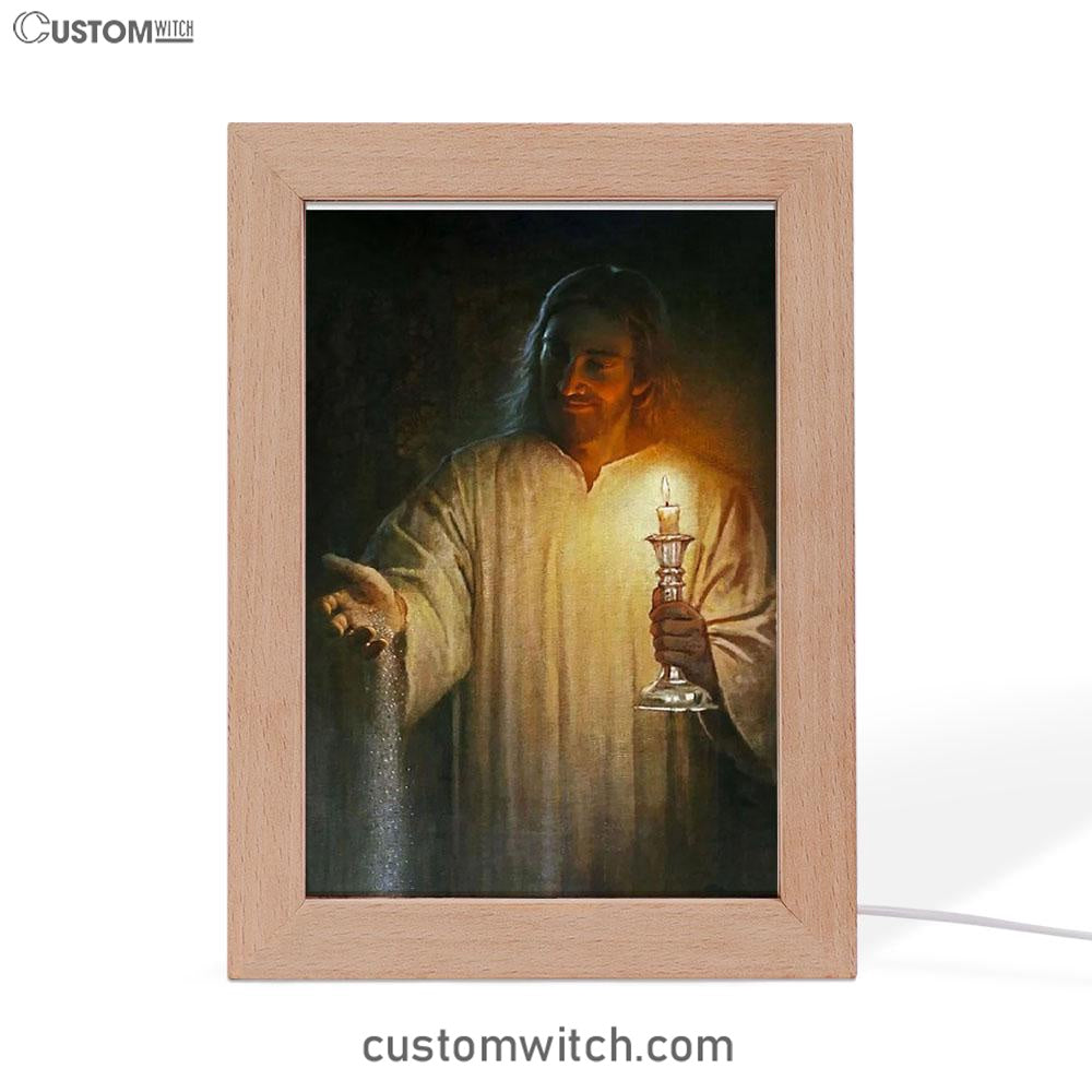 Salt And Light God Jesus Frame Lamp Prints - Jesus Christ Frame Lamp Art - Christian Decor