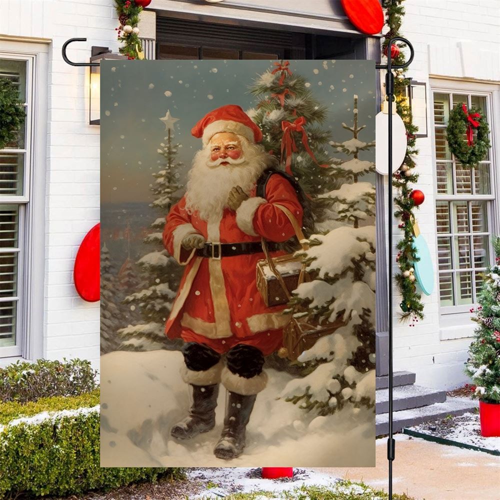 Santa Bring The Twilight Treasures Flag, Christmas Garden Flag, Home Decor Accessories, Christmas Outdoor Decor Ideas