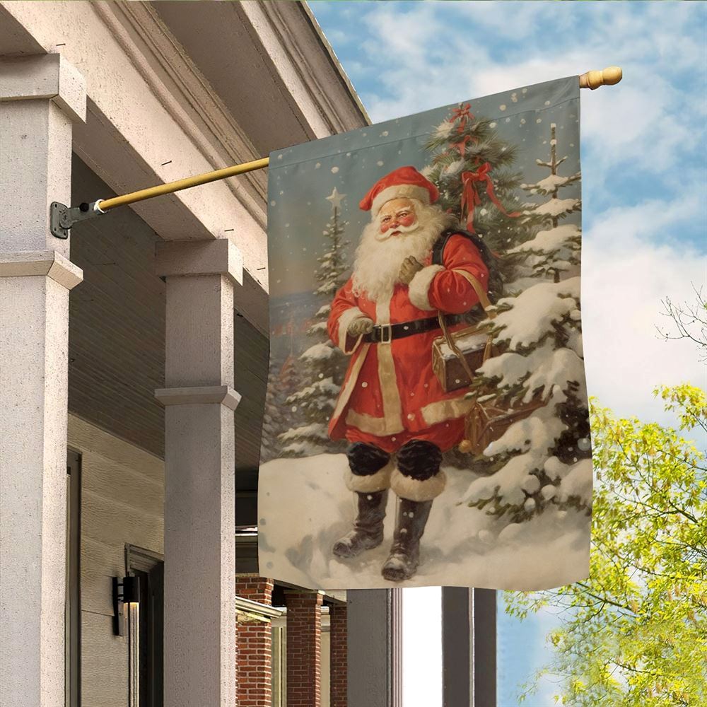 Santa Bring The Twilight Treasures Flag, Christmas Garden Flag, Home Decor Accessories, Christmas Outdoor Decor Ideas
