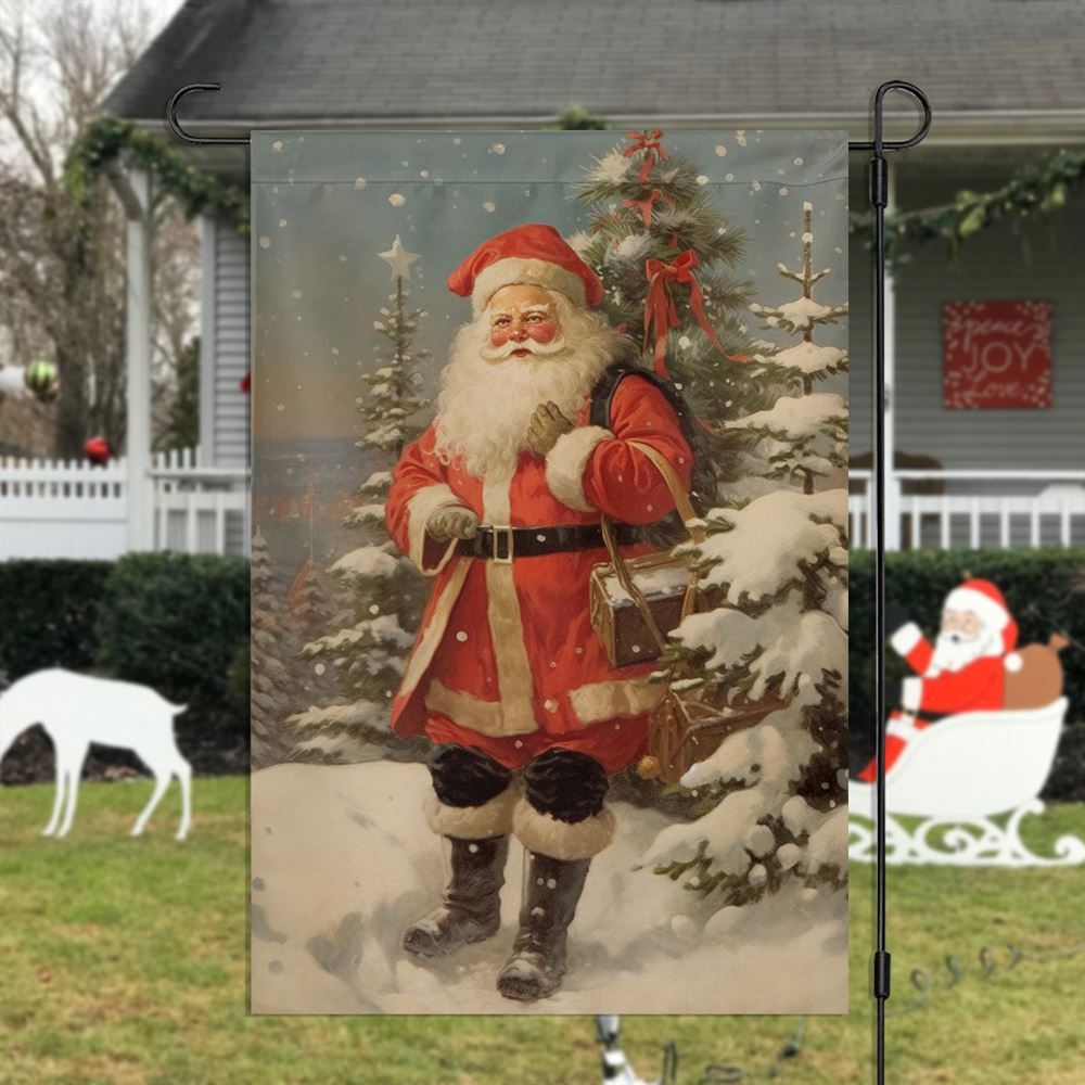 Santa Bring The Twilight Treasures Flag, Christmas Garden Flag, Home Decor Accessories, Christmas Outdoor Decor Ideas
