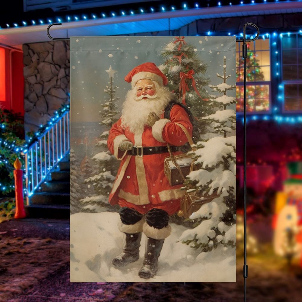 Santa Bring The Twilight Treasures Flag, Christmas Garden Flag, Home Decor Accessories, Christmas Outdoor Decor Ideas