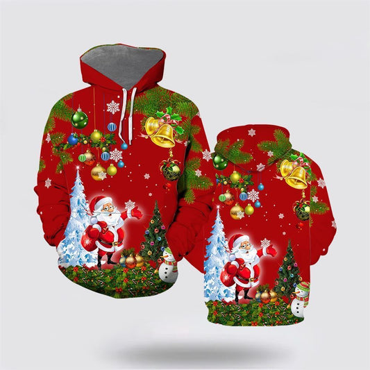 Santa Claus Christmas All Over Print 3D Hoodie For Men & Women, Christmas Hoodie Cute, Christmas Gift, Christmas Fashion