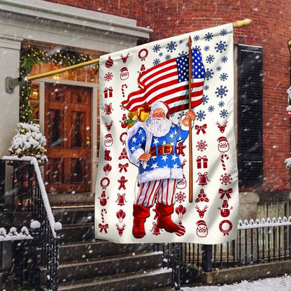 Santa Claus Christmas American Flag, Christmas Garden Flag, Home Decor Accessories, Christmas Outdoor Decor Ideas
