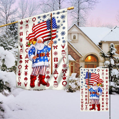 Santa Claus Christmas American Flag, Christmas Garden Flag, Home Decor Accessories, Christmas Outdoor Decor Ideas