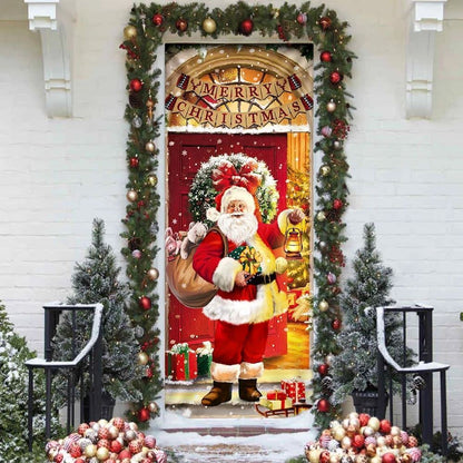 Santa Claus Christmas Door cover Home Decor, Christmas Door Knob Covers, Christmas Outdoor Decoration
