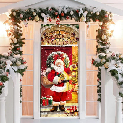 Santa Claus Christmas Door cover Home Decor, Christmas Door Knob Covers, Christmas Outdoor Decoration