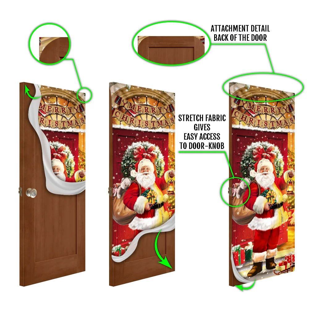 Santa Claus Christmas Door cover Home Decor, Christmas Door Knob Covers, Christmas Outdoor Decoration