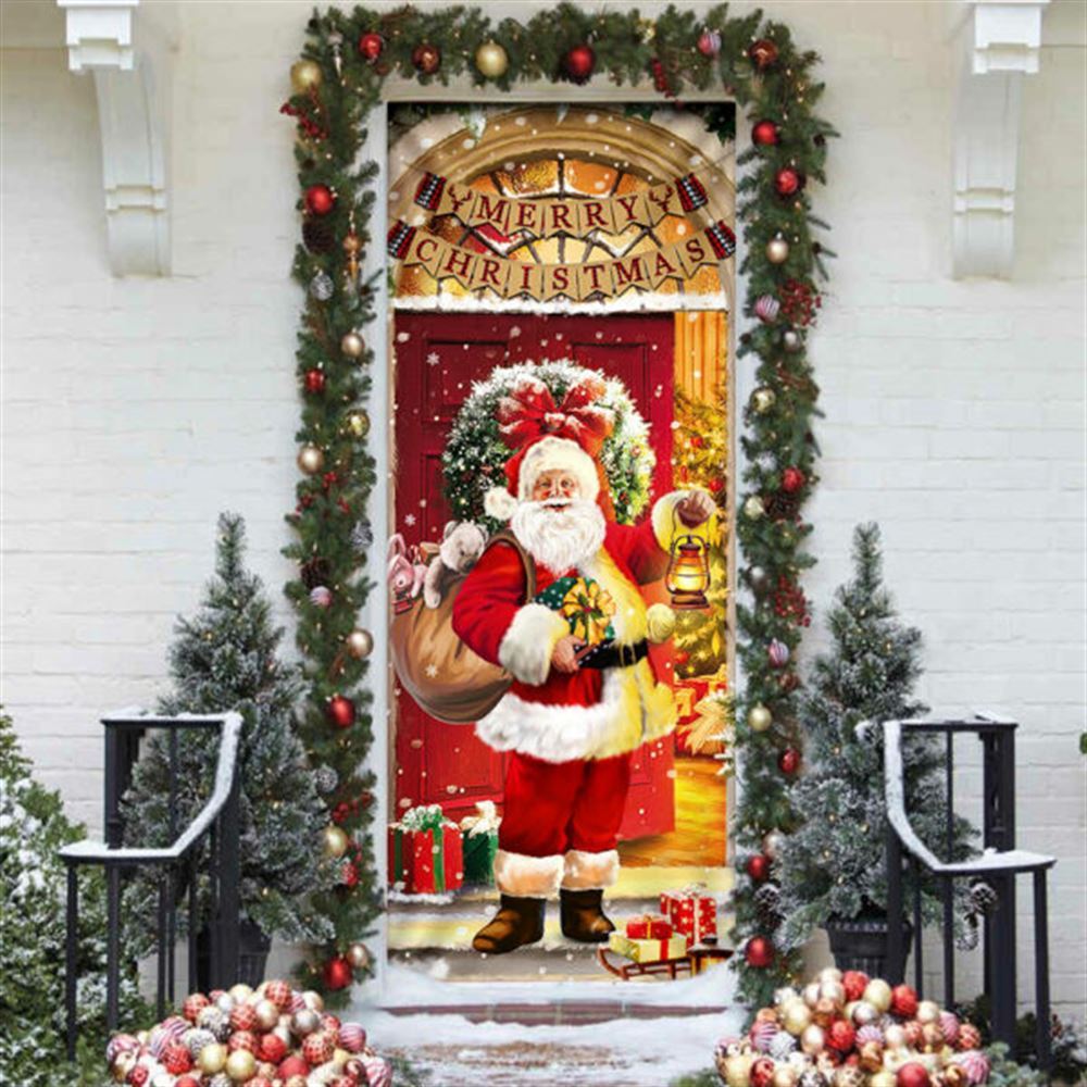 Santa Claus Christmas Door cover Home Decor, Christmas Door Knob Covers, Christmas Outdoor Decoration
