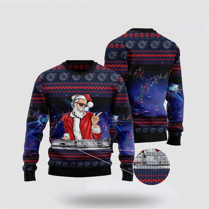 Santa Claus Dance Night Party Ugly Sweater Ugly Christmas Sweater, Best Gift For Holiday, Christmas Crewneck Sweater, Christmas Winter Fashion