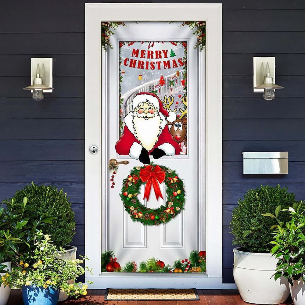 Santa Claus Door Cover, Christmas Door Knob Covers, Christmas Outdoor Decoration