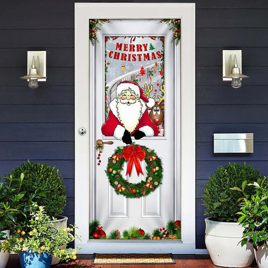 Santa Claus Door Cover, Christmas Door Knob Covers, Christmas Outdoor Decoration