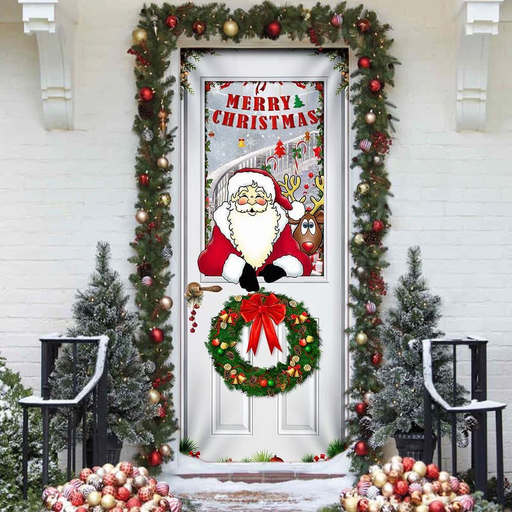 Santa Claus Door Cover, Christmas Door Knob Covers, Christmas Outdoor Decoration