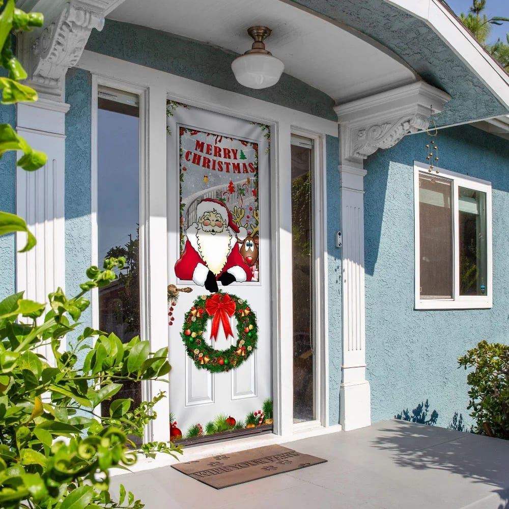 Santa Claus Door Cover, Christmas Door Knob Covers, Christmas Outdoor Decoration