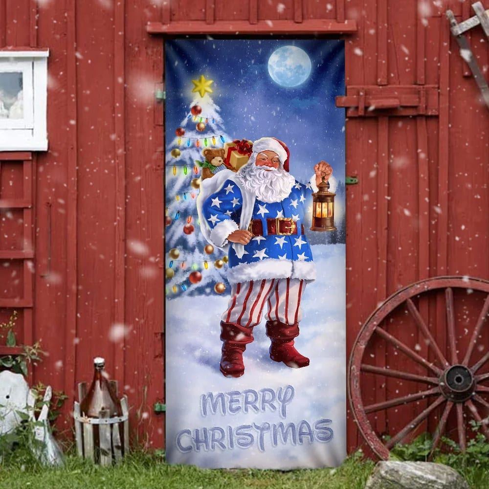 Santa Claus Door Cover, Merry Christmas Door Cover, Christmas Door Knob Covers, Christmas Outdoor Decoration