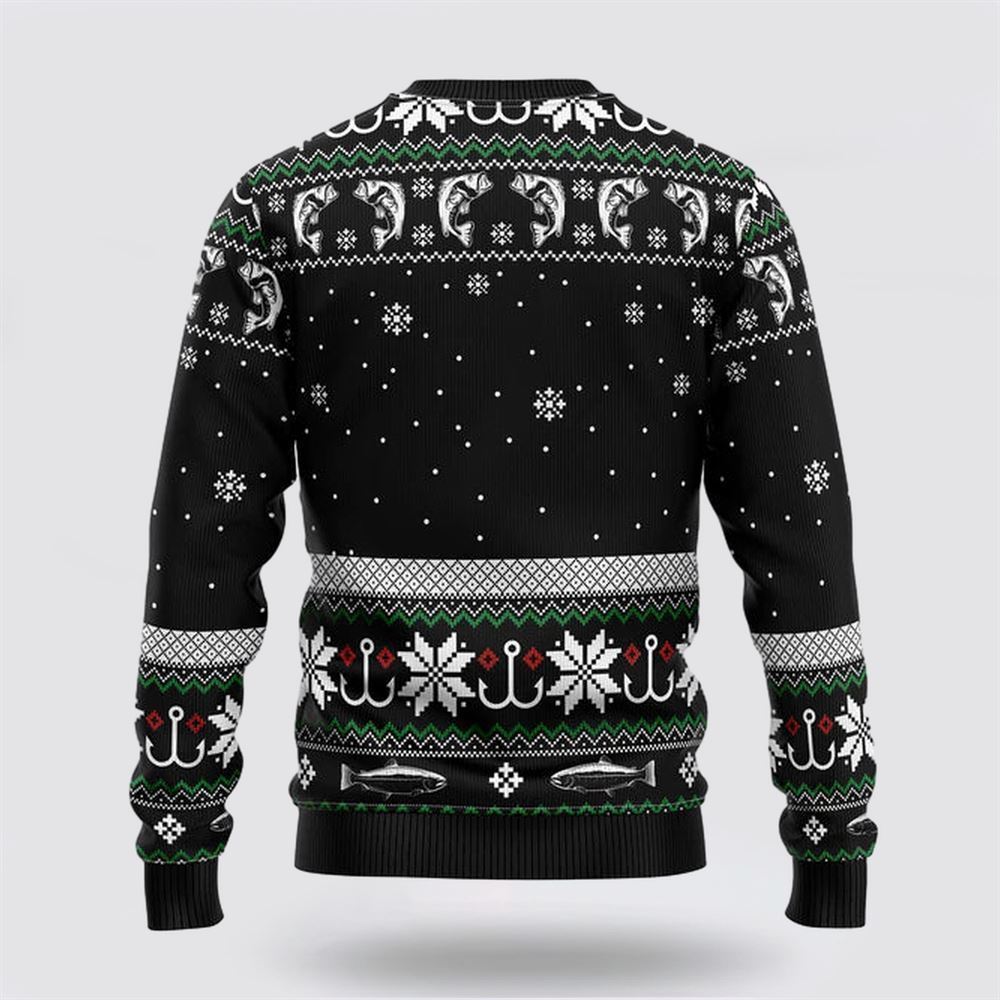 Santa Claus Fishing Ugly Christmas Sweater, Best Gift For Holiday, Christmas Crewneck Sweater, Christmas Winter Fashion