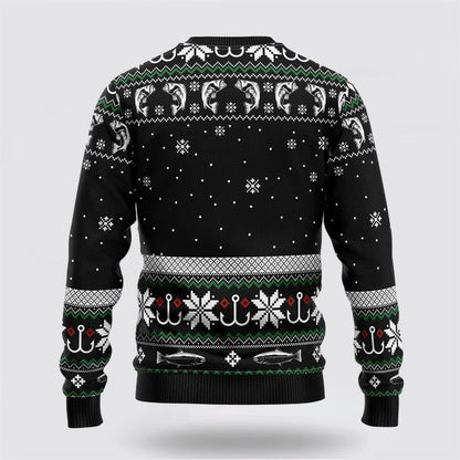 Santa Claus Fishing Ugly Christmas Sweater, Best Gift For Holiday, Christmas Crewneck Sweater, Christmas Winter Fashion