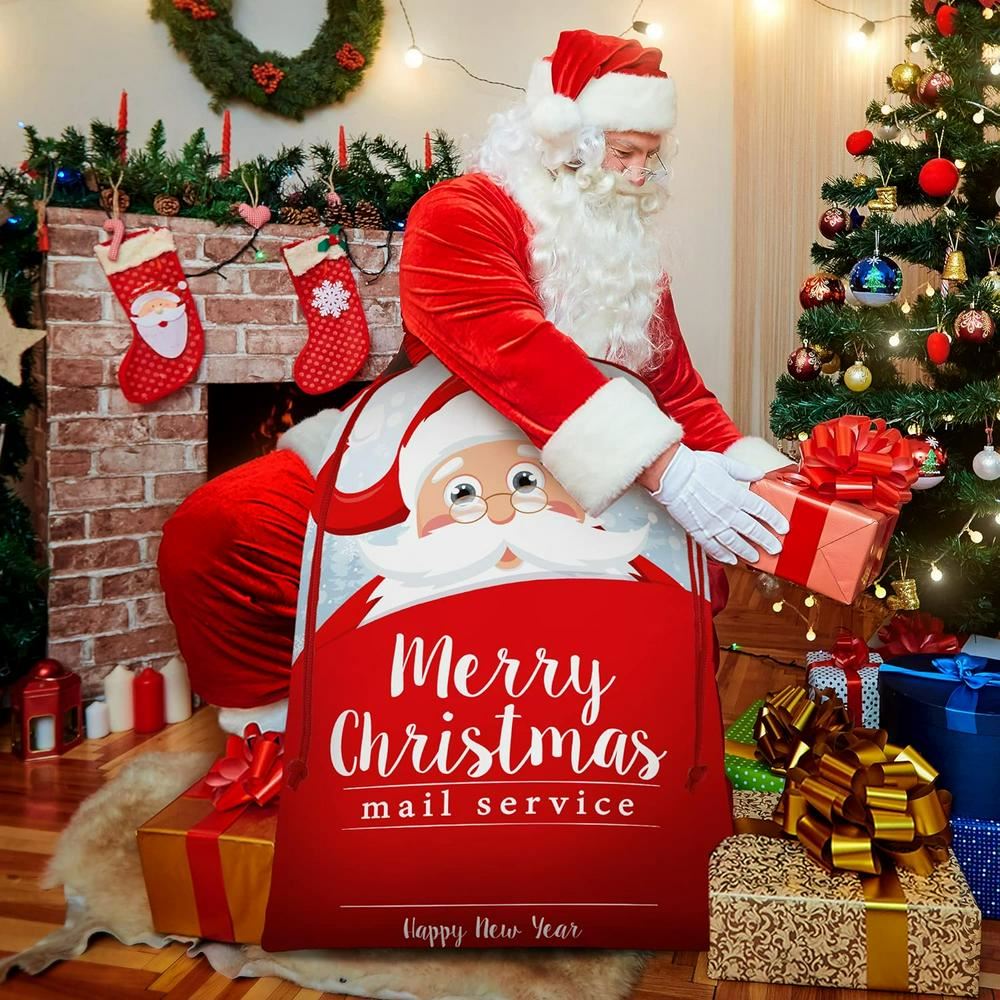Santa Claus Happy New Year Christmas Sack, Gift For Chidren, Christmas Bag Gift, Christmas Gift 2023