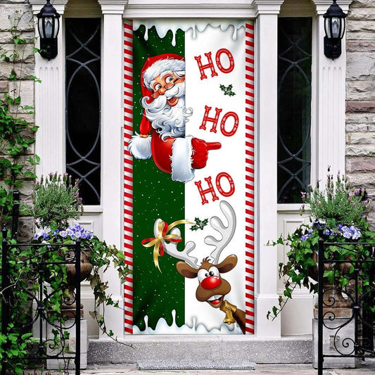 Santa Claus Ho Ho Ho Door Cover, Christmas Door Knob Covers, Christmas Outdoor Decoration