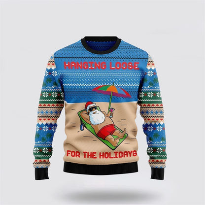 Santa Claus Holiday Ugly Christmas Sweater, Best Gift For Holiday, Christmas Crewneck Sweater, Christmas Winter Fashion