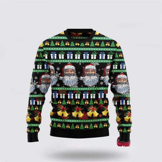 Santa Claus Jingle Bell Ugly Christmas Sweater, Best Gift For Holiday, Christmas Crewneck Sweater, Christmas Winter Fashion