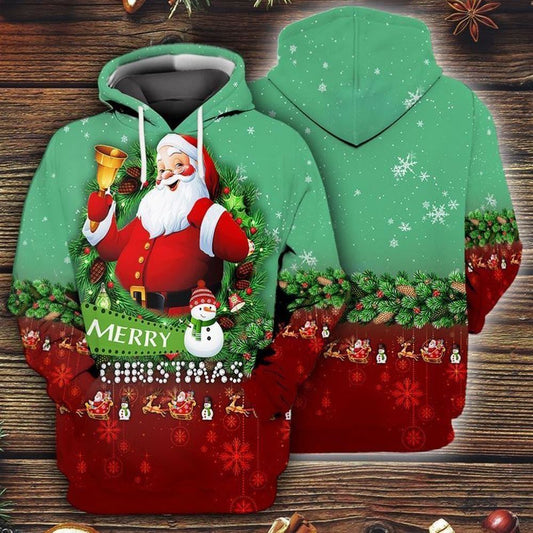 Santa Claus Merry Christmas All Over Print 3D Hoodie For Men & Women, Christmas Hoodie Cute, Christmas Gift, Christmas Fashion