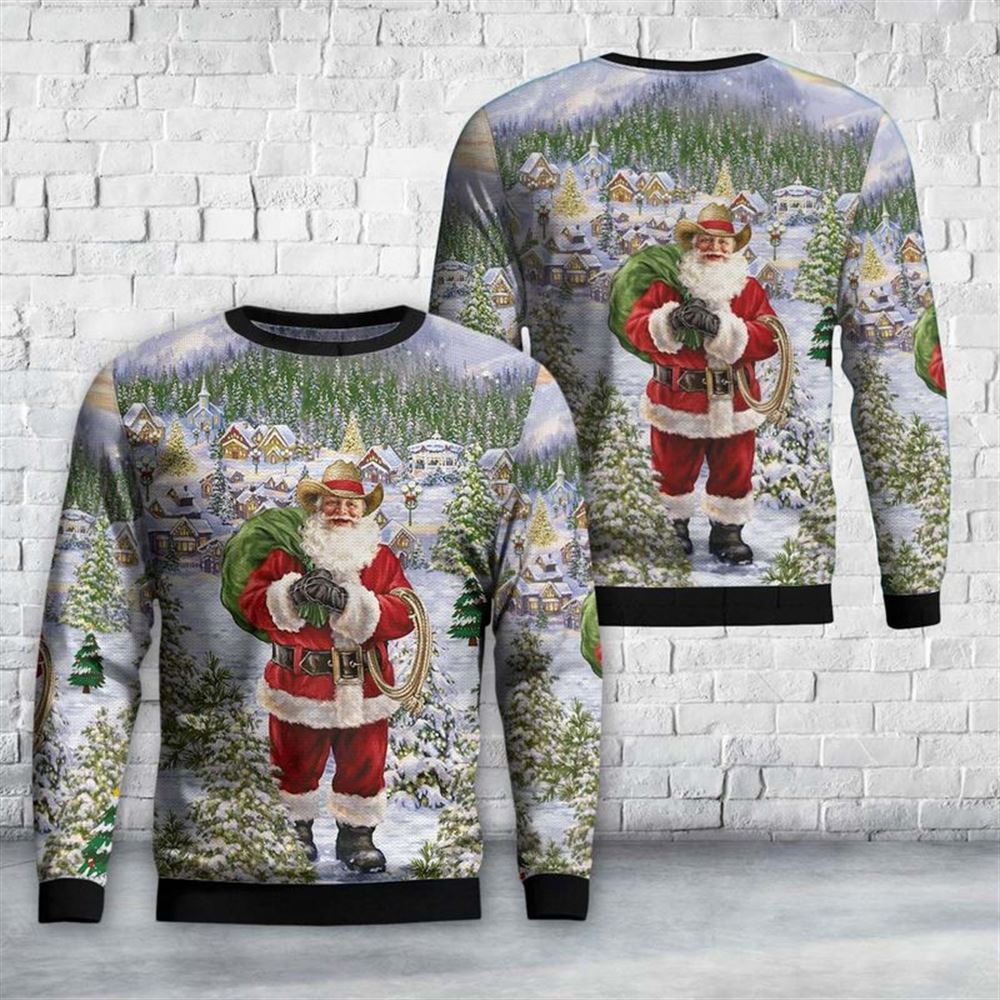 Santa Claus Ugly Christmas Sweater, Best Gift For Holiday, Christmas Crewneck Sweater, Christmas Winter Fashion