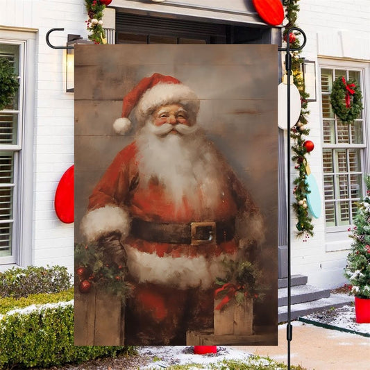 Santa Claus Warm Welcome Flag, Christmas Garden Flag, Home Decor Accessories, Christmas Outdoor Decor Ideas