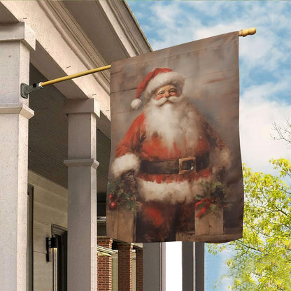 Santa Claus Warm Welcome Flag, Christmas Garden Flag, Home Decor Accessories, Christmas Outdoor Decor Ideas