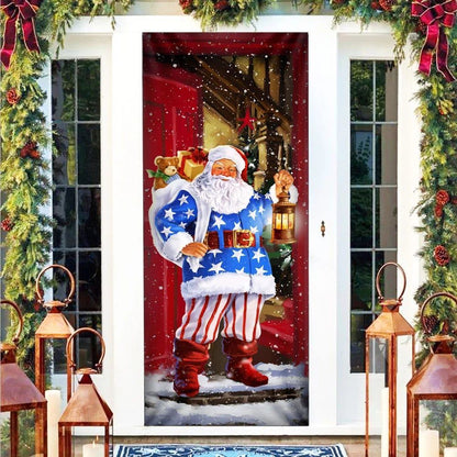 Santa Claus Will Visit You At Home This Christmas Door Cover, Christmas Door Knob Covers, Christmas Outdoor Decoration