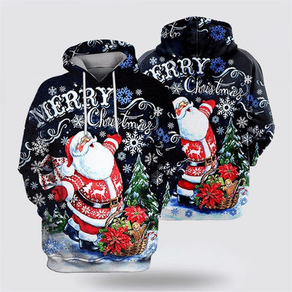 Santa Merry Christmas All Over Print 3D Hoodie For Men & Women, Christmas Hoodie Cute, Christmas Gift, Christmas Fashion