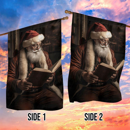 Santa's Cozy Reading Hour Flag, Christmas Garden Flag, Home Decor Accessories, Christmas Outdoor Decor Ideas