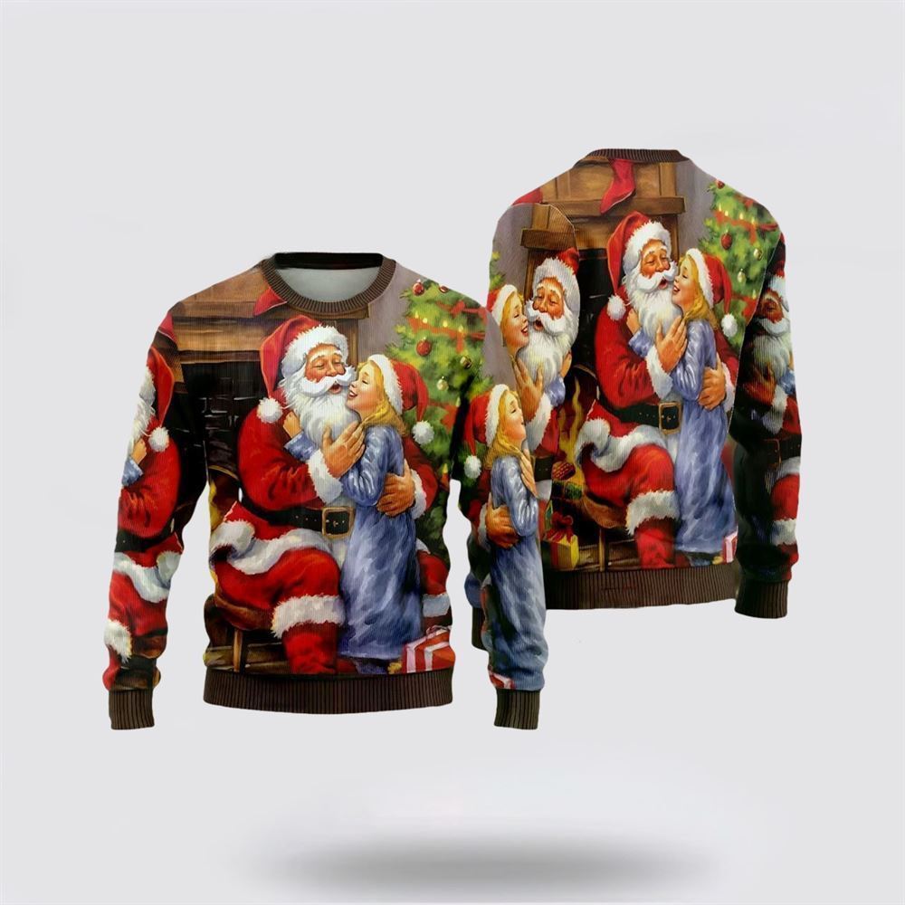 Santa's Loves Ugly Christmas Sweater, Best Gift For Holiday, Christmas Crewneck Sweater, Christmas Winter Fashion