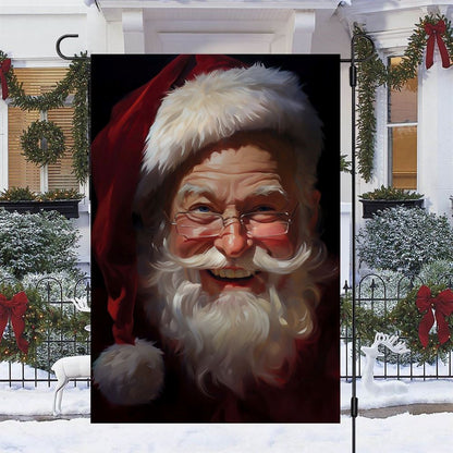 Santa's Sparkling Smile, Santa Claus Garden Flag, Christmas Garden Flag, Home Decor Accessories, Christmas Outdoor Decor Ideas