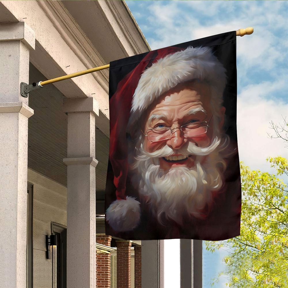 Santa's Sparkling Smile, Santa Claus Garden Flag, Christmas Garden Flag, Home Decor Accessories, Christmas Outdoor Decor Ideas
