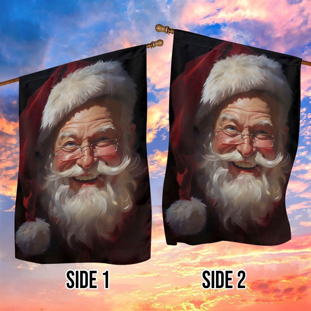 Santa's Sparkling Smile, Santa Claus Garden Flag, Christmas Garden Flag, Home Decor Accessories, Christmas Outdoor Decor Ideas