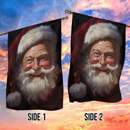 Santa's Sparkling Smile, Santa Claus Garden Flag, Christmas Garden Flag, Home Decor Accessories, Christmas Outdoor Decor Ideas