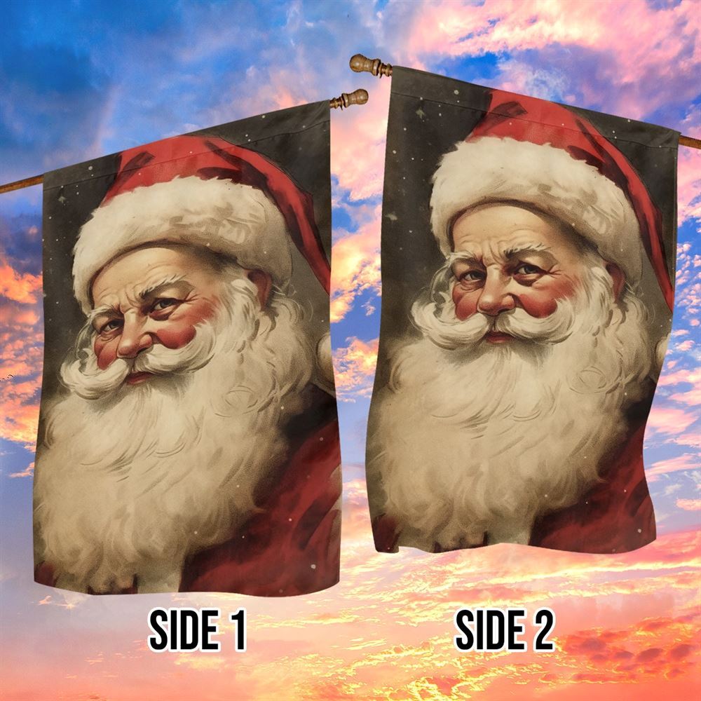 Santa's Thoughtful Gaze, Santa Claus Garden Flag, Christmas Garden Flag, Home Decor Accessories, Christmas Outdoor Decor Ideas