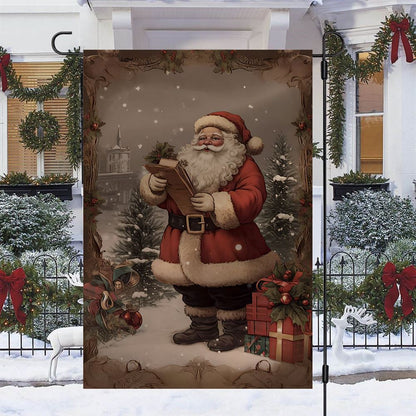 Santa's Wintry Gift Delivery Flag, Christmas Garden Flag, Home Decor Accessories, Christmas Outdoor Decor Ideas