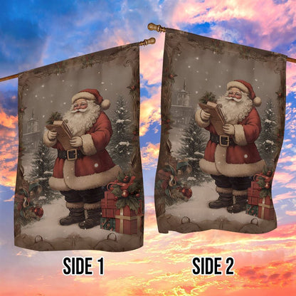 Santa's Wintry Gift Delivery Flag, Christmas Garden Flag, Home Decor Accessories, Christmas Outdoor Decor Ideas