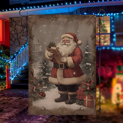 Santa's Wintry Gift Delivery Flag, Christmas Garden Flag, Home Decor Accessories, Christmas Outdoor Decor Ideas