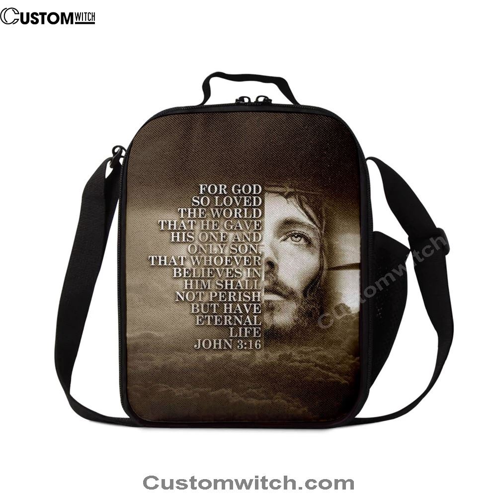 Scripture For God So Loved The World John 316 Lunch Bags, Bible Verse Lunch Bag For Men And Women