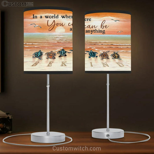 Sea Turtle In A World Where You Can Be Anything, Be Kind Lamb Gift Table Lamb - Christian Lamb Gift - Religious Art