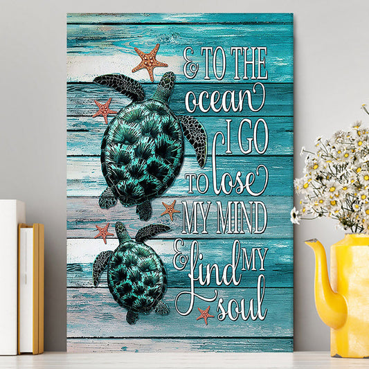 Sea Turtle Starfish Everyday Is A New Beginning Canvas Wall Art - Christian Wall Decor - Gift For Turle Lover