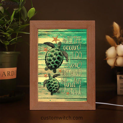 Sea Turtle Starfish Everyday Is A New Beginning Frame Lamp Art - Christian Decor - Gift For Turle Lover