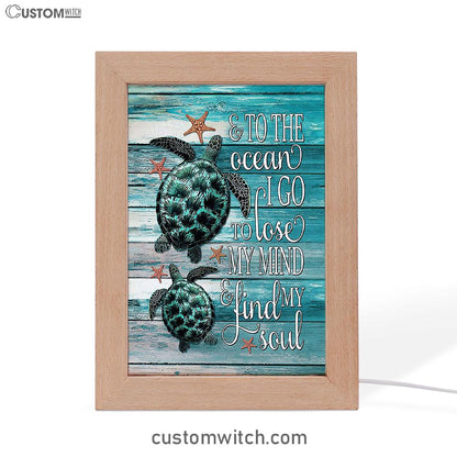 Sea Turtle Starfish Everyday Is A New Beginning Frame Lamp Art - Christian Decor - Gift For Turle Lover